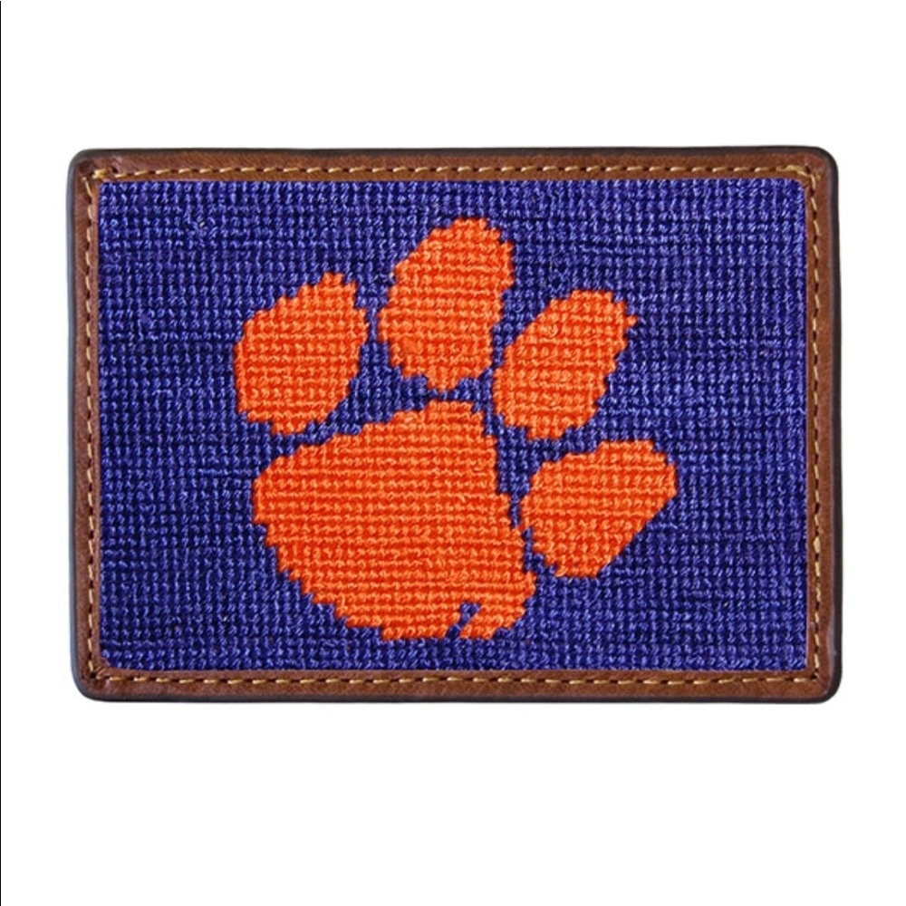 Smathers & Branson Clemson Needlepoint Card Wallet